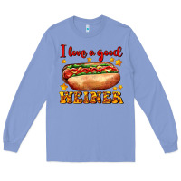 Colony Blue i love a good weiner Long Sleeve Tee - AdoDesignShop
