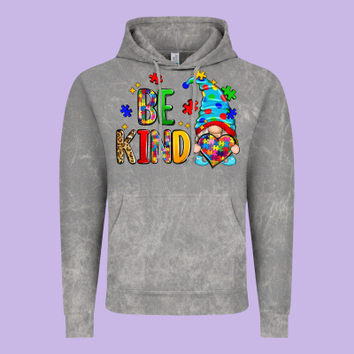 Be Kind Autism Gnome Vintage Hoodie Designed By Zillion Design Studio