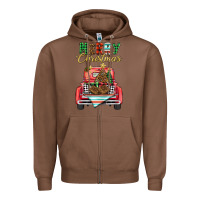 Chestnut merry christmas truck Zipper Hoodie - BarkalooDesign
