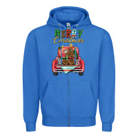 True Royal merry christmas truck Zipper Hoodie - BarkalooDesign