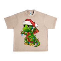 French Oak Christmas Cute Dragon Urban Heavy Tee - FaDigitalArtStudio