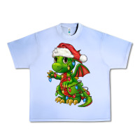 Grape Ice Christmas Cute Dragon Urban Heavy Tee - FaDigitalArtStudio
