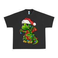 Pigment Black Christmas Cute Dragon Urban Heavy Tee - FaDigitalArtStudio