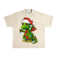 Sandshell Christmas Cute Dragon Urban Heavy Tee - FaDigitalArtStudio