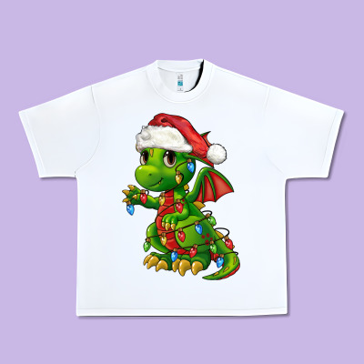 Christmas Cute Dragon Urban Heavy Tee Designed By Fadigitalartstudio