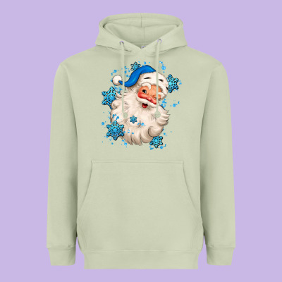 Winter Christmas Santa Claus Heavyweight Hoodie Designed By Maliassmallbusiness