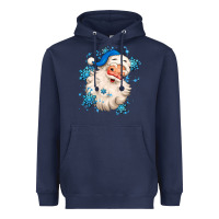 Navy winter christmas santa claus Heavyweight Hoodie - MaliasSmallBusiness