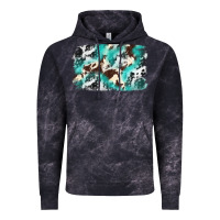 Cloud Black Cowhide Background Western Vintage Hoodie - texasbilliewilder