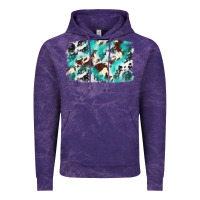 Cloud Purple Cowhide Background Western Vintage Hoodie - texasbilliewilder