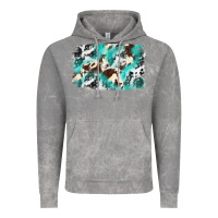 Cloud Rock Cowhide Background Western Vintage Hoodie - texasbilliewilder