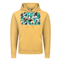 Vintage Mustard Cowhide Background Western Vintage Hoodie - texasbilliewilder