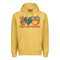 Antique Gold peace love pumpkins Premium Hoodie - AdoDesignShop