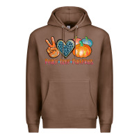 Chestnut peace love pumpkins Premium Hoodie - AdoDesignShop