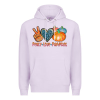 Lilac peace love pumpkins Premium Hoodie - AdoDesignShop