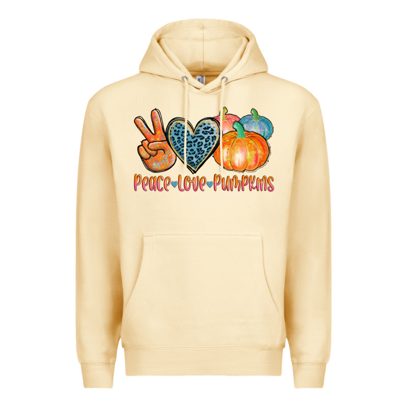 Peace Love Pumpkins Premium Hoodie by AdoDesignShop | Teevron
