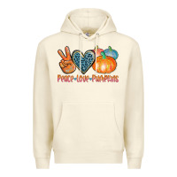 Sandshell peace love pumpkins Premium Hoodie - AdoDesignShop