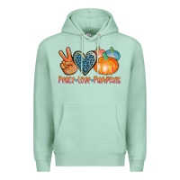Seafoam peace love pumpkins Premium Hoodie - AdoDesignShop