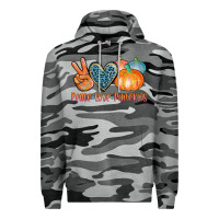 Slate Camo peace love pumpkins Premium Hoodie - AdoDesignShop