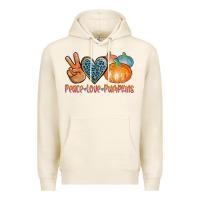 Tofu peace love pumpkins Premium Hoodie - AdoDesignShop