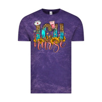Cloud Purple icu nurse Vintage Tee - FaDigitalArtStudio