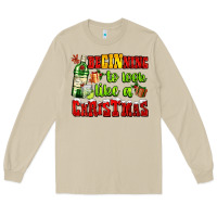 Mushroom beginning to look like a christmas with gin and gifts Long Sleeve Tee - AdoDesignShop
