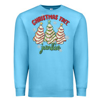 Ocean Blue christmas tree junkie Premium Sweatshirt - MaliasSmallBusiness
