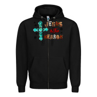 Black jesus is the reason for this season christmas Zipper Hoodie - Jasminsmagicworld