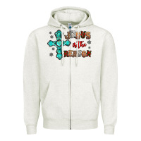 Oatmeal Heather jesus is the reason for this season christmas Zipper Hoodie - Jasminsmagicworld