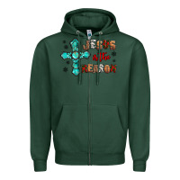 Sports Green jesus is the reason for this season christmas Zipper Hoodie - Jasminsmagicworld