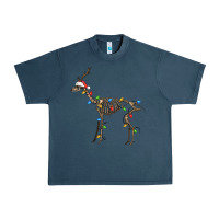 Midnight Navy christmas deer skeleton Urban Heavy Tee - FaDigitalArtStudio