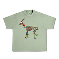 Oil Green christmas deer skeleton Urban Heavy Tee - FaDigitalArtStudio