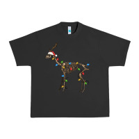 Pigment Black christmas deer skeleton Urban Heavy Tee - FaDigitalArtStudio