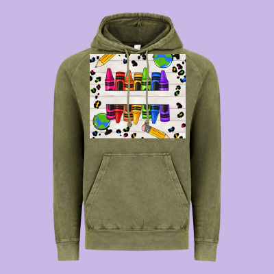 Personalized Crayons Vintage Hoodie Designed By Texasbilliewilder