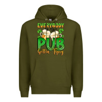 Army Green everybody in the pub gettin tipsy Premium Hoodie - Artiststas