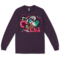 Plum certified nursing assistant cna hearts Long Sleeve Tee - Jasminsmagicworld