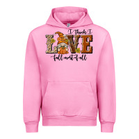 Fuchsia Pink I Think I Love Fall Most of All Urban Hoodie - texasbilliewilder
