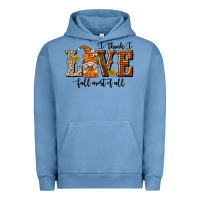 Pigment Pebble Blue I Think I Love Fall Most of All Urban Hoodie - texasbilliewilder