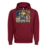 Burgundy Western Reel Cool Dad Bass Zipper Hoodie - LillyAllenDesigns