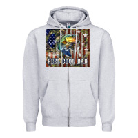 Heather Grey Western Reel Cool Dad Bass Zipper Hoodie - LillyAllenDesigns