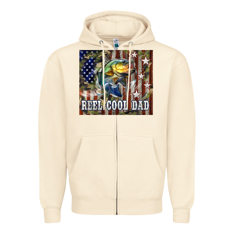 Western Reel Cool Dad Bass Zipper Hoodie by LillyAllenDesigns | Teevron