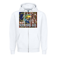 White Western Reel Cool Dad Bass Zipper Hoodie - LillyAllenDesigns