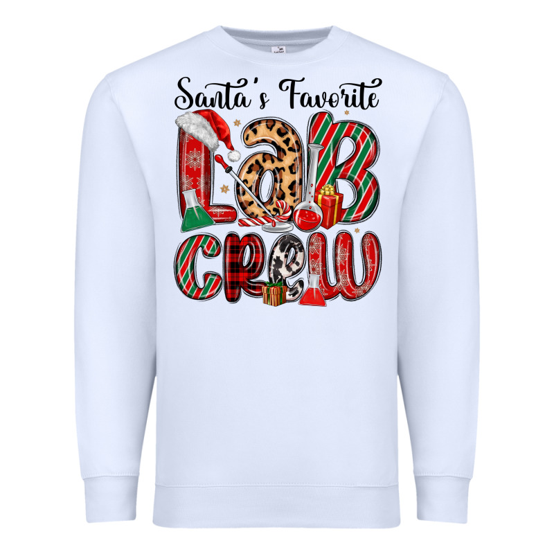 Santa S Favorite Lab Crew Premium Sweatshirt by MaliasSmallBusiness | Teevron