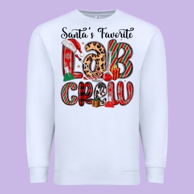 Santa S Favorite Lab Crew Premium Sweatshirt Designed By Maliassmallbusiness