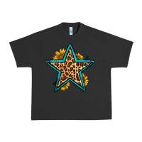 Pigment Black western leopard star Urban Heavy Tee - HRA Design Shop