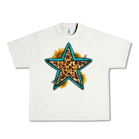 Pistachio western leopard star Urban Heavy Tee - HRA Design Shop