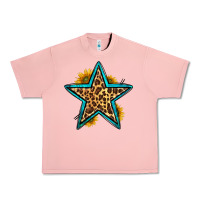 Salmon western leopard star Urban Heavy Tee - HRA Design Shop