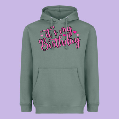 It S My Birthday Heavyweight Hoodie Designed By Maliassmallbusiness