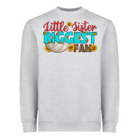 Heather Grey little sister biggest fan Heavyweight Sweatshirt - HRA Design Shop
