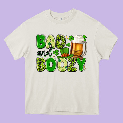 Bad And Boozy Heavy Core Tee Designed By Artiststas