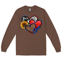 Chestnut 4th of july american hearts Long Sleeve Tee - Jasminsmagicworld